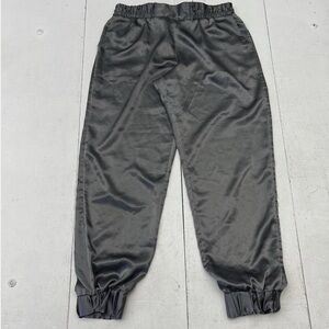 BRAND NEW! SHE SAID brand gray jogger style satin elastic waist pants. NWT SZ M
